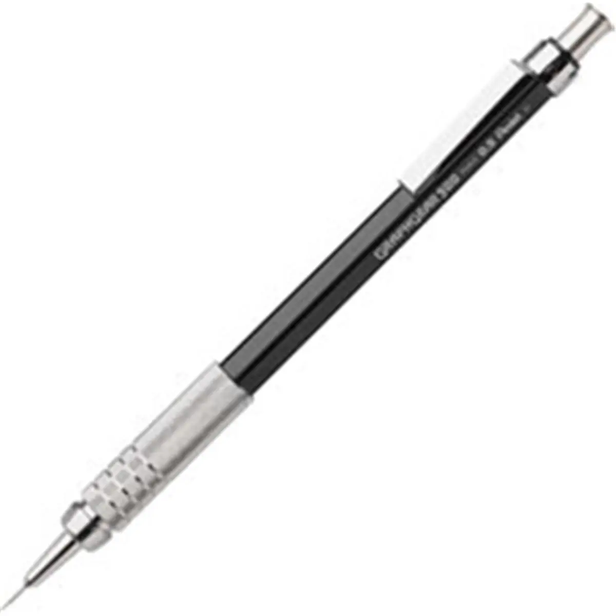 Pentel GraphGear 500 Mechanical Drafting Pencil - Black, 4mm Fixed Sleeve, Dark Lines Lead, Metallic Mesh Grip, Top Click, Super-Strong, for Control & Precision in Technical Drawings & Template Work for Drafters