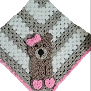 Handmade Baby Blanket with aplique. (Made to order)