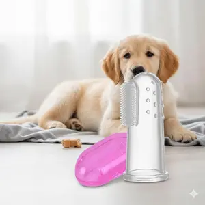 Soft Silicone Pet Finger Toothbrush for Cats & Dogs - Gently Clean Teeth, Remove Plaque & Tartar, Freshen Breath. Reusable, Eco-Friendly, No Battery Needed. Easy to Use. Perfect Christmas & Halloween Gift Idea.