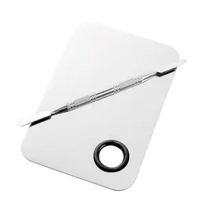 Professional Makeup Foundation Mixing Palette, 2 Counts/set Portable Makeup Thickening Palette, Makeup Concealer Mixing Tool, Blending Brush, Cosmetics Makeup Tool