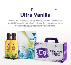 Forever Living - Forever C9 Lite Ultra Vanilla Cleanse Kit - with Aloe Vera Gel, Plant-Powered Protein, Thermogenic Blend, Garcinia Cambogia, & Fiber Vitamin