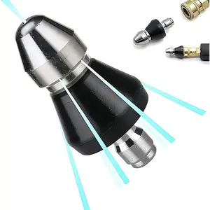 Sewer Cleaning Tool High- Nozzle, Toilet Auger, Clean Out Sewer Pipe, Drain Augers, Drain Clog Remover | Hair Clog Remover | Toilet Clog Remover