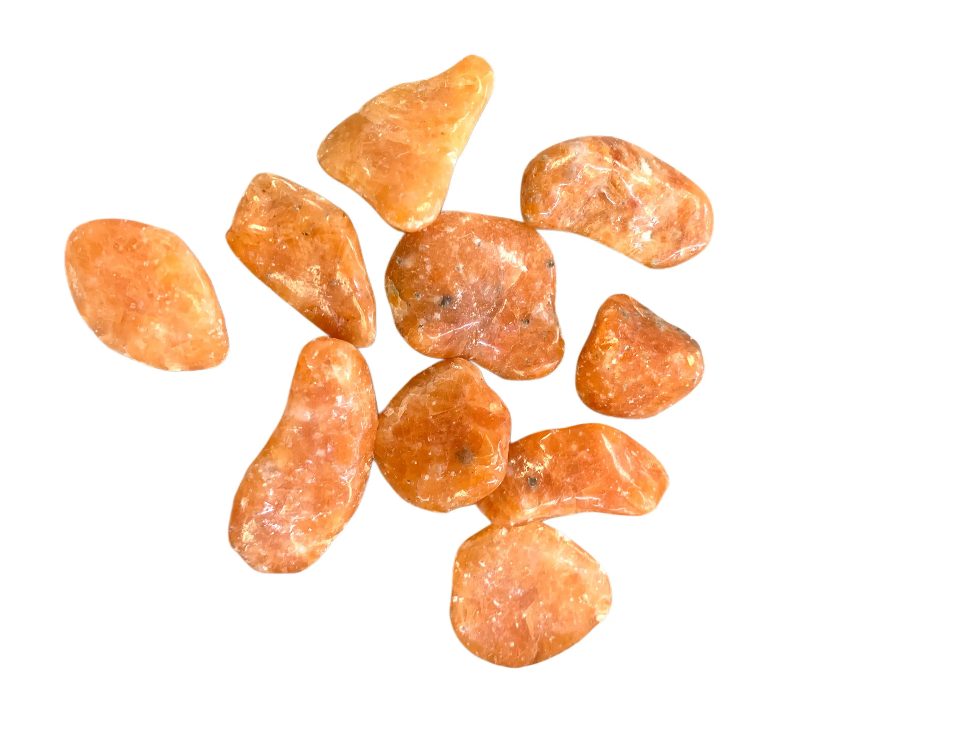 Blood Orange Calcite Tumbled Stone Rare