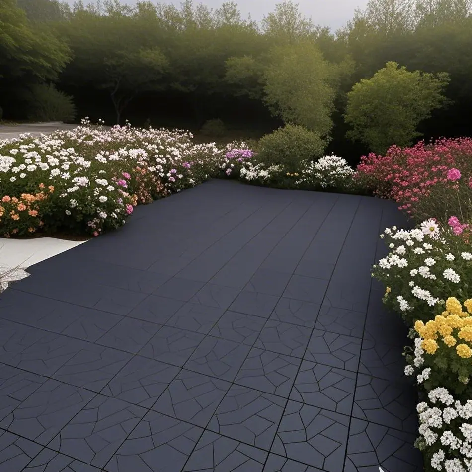 Plastic Interlocking Deck Tiles, 44 Pack , 12"x12" Waterproof Outdoor Flooring All Weather Use, Patio Floor Decking Tiles for Balcony Backyard