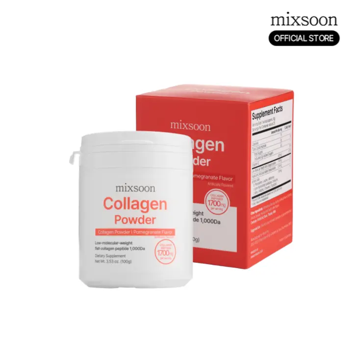 [mixsoon Official] Edible Collagen Powder Pomegranate Flavor 100g - Collagen, Peptides, Selfcare, Health Care