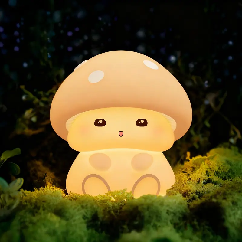 Portable Mushroom Night Light for Kids - 7-Color RGB Changeable & Stepless Dimming Touch Control Rechargeable LED Lamp - Baby items, Interior decoration | DealsForYouDays Summervibes Usb Charging Lamp Wireless Portable Lamp