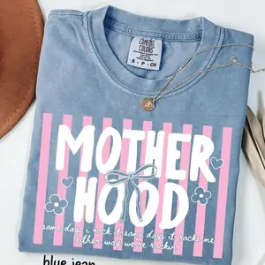Retro Motherhood Comfort Colors Shirt, Trendy Mama Shirt, Mom Life Tee, Oversized Graphic Mom T-Shirt, Cool Mom Club Shirt, Mothers Day Gift