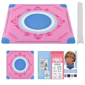 Machine Washable Mahjong Mat 33x33 Inch - Crease-Free Neoprene Table Mat For American Mahjong, Non-Slip, Noise-Reducing, Easy To Clean, Fold-Free Storage