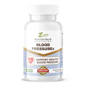 HEALTHY BLOOD PRESSUREx Support Natural Plant-Based Herbal Supplement By Zenlife 60 Capsules Edible Fitness