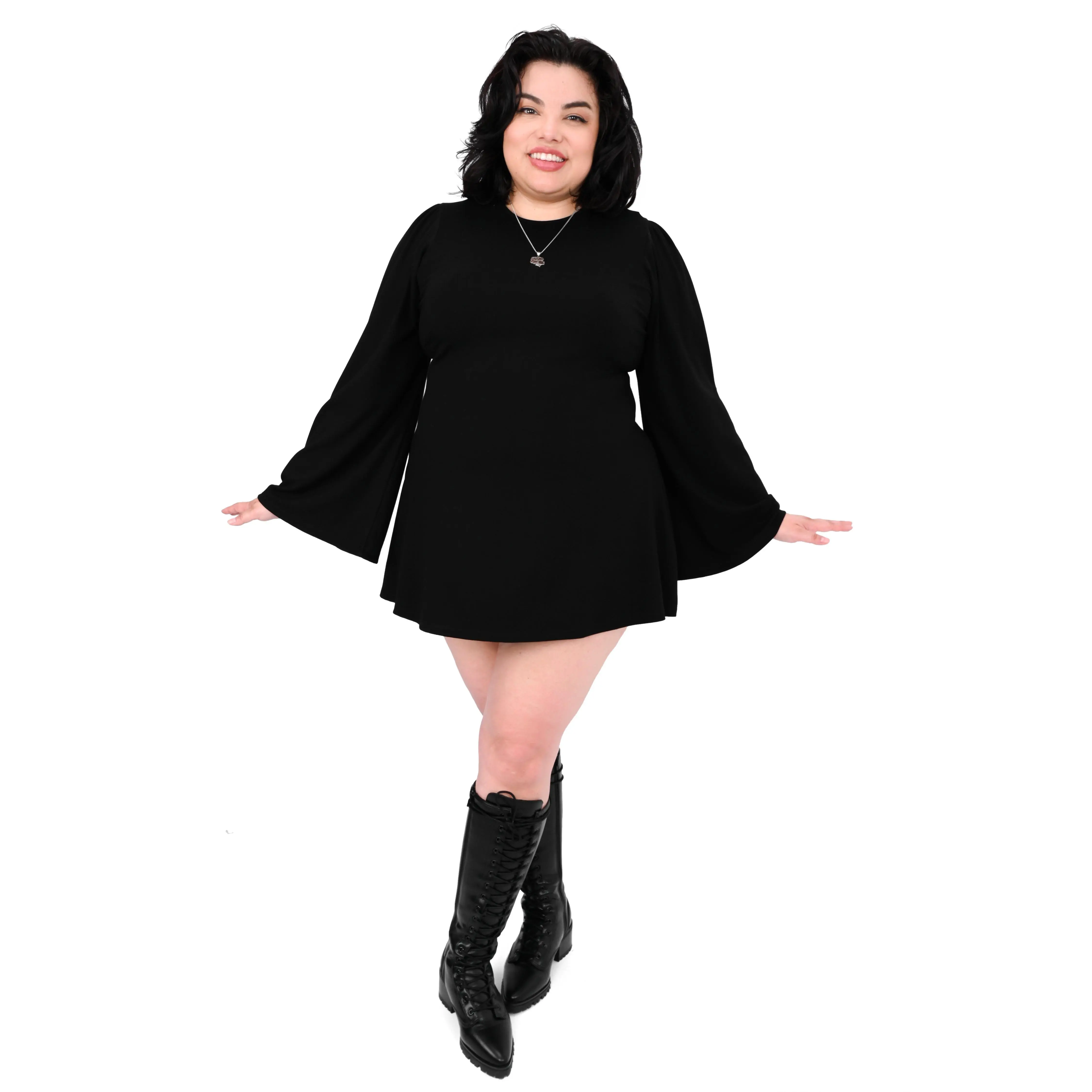 Foxblood Shop Women's Florence Tunic Dress - Long Sleeve, Short Style, Modal-Elastane Fabric - Sign Up For Restock Notifications