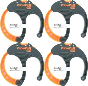 Cable Cuff PRO (4 Pack: 4x Large 3 Inch Diameter) Adjustable, Reusable, Cable Tie Replacements for Extension Cords or Electronics
