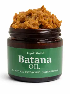 Liquid Gold Batana Oil - 100% Unrefined Raw Oil from Honduras for Thicker Fuller Healthy Hair Glass Jar 2oz Scalp Revitalizing Nourishing Hair Growth