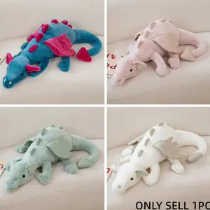 Colorful Small Dragon Plush Toy, Soft PP Cotton Filled, Multicolor Blue, Cute Gift for Girlfriend, Valentine's Day, Wedding, Birthday