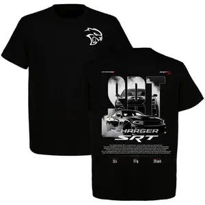 Muscle Car SRT Hellcat Graphic Tee, Muscle Car SRT Hellcat Graphic Tee, Fans Short Sleeve Crew Neck Retro