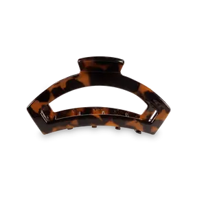 TELETIES Open Tortoise Small Claw Hair Clip, Classic Design for Everyday Wear