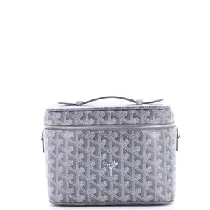 Pre-owned Goyard Canvas Coated Toiletry Bags Muse Vanity Case Coated Canvas by Rebag