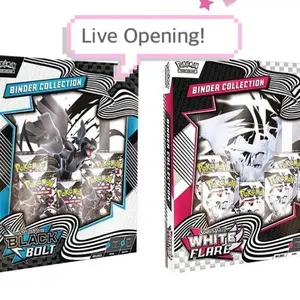 Pokemon Black bolt or white flare binder collection [LIVE OPENING]