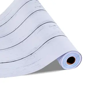 【Summervibes】VEVOR Peel and Stick Wallpaper, 17.7 x 472.4 inch Contact Paper White Wood Textured Waterpoof Self Adhesive, Easy to Clean & Peel Wall Decorative Vinyl Roll for Bedroom Kitchen Bathroom Office Desk