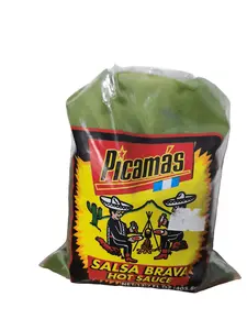 The flavor genuine Guatemala Picamas hot sauce green 1 bolsa 13.7oz