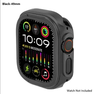 Aluminum Alloy Metal Case for Apple Watch Series 1-11 Se & Ultra 3/2/1 ,the suitable size is 42/44/45/46/49mm.Integrated full-coverage aluminum alloy metal watch case, shockproof and scratch-resistant, Watch Protector.   [Watch Not Included]