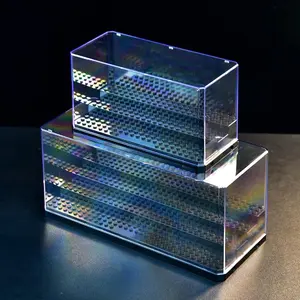 Acrylic Block Doll Display Box, 3 Layer Step Square Independent Transparent Toy Block Display Box, Dust Collection Doll Display Stand, Collectible Figurines