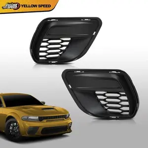 Front Left & Right Bumper Fog Light Cover Fit For 2020-2023 Dodge Charger