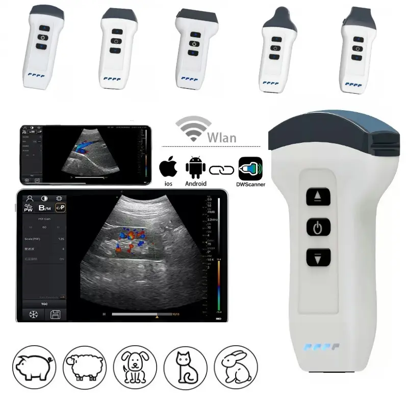 Wireless Ultrasonic Pet Pregnancy Tester for Dogs, Cats, Sheep - Wireless Charging (Invisible Charge), Easy Operation, 15m No Signal Attenuation, IPX-5 Waterproof, Pathogen Spread Prevention - Ideal for Home Use, Zoos