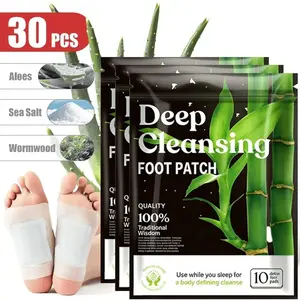 Deep Cleansing, Overnight Foot Pads - 3 Packs, Stock Up & Save on Natural Foot Care, Tourmaline, Aloe, Sea Salt Infused Formula, Improve Sleep, Alleviate Exhaustion, Rejuvenate From Feet Up, Ideal for Whole Family Wellness, Foot Detox Patches