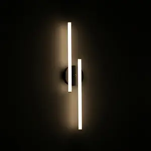 LED Three Color Adjustable Linear Wall Lamp, Modern Minimalist Style Ceiling Light for Bedroom Kitchen Corridor Closet Living Room, LED Ambient Lighting