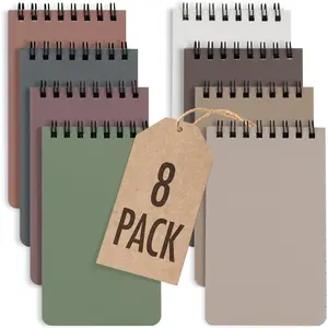 Aesthetic Pocket Notebooks Set 8  Small 3x5 Spiral Notepads With Lined Pages  Perfect Mini Note Pads to Stay Organized and Boost Productivity at Work or School