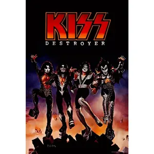 Kiss Band Destroyer Album Cover, High-quality Collectible Artistic Wall Art Print, Ideal Merchandise Gift for Heavy Metal Fans to Decorate Home Or Room, Decoration, Poster
