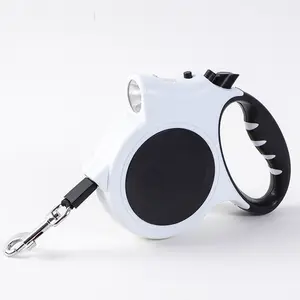 Youhu 1pc 5M LED Retractable Dog Leash with Built-in Lights - Adjustable, Durable PVC Traction Line for Small and Medium Dogs - Ideal for Night Walks and Jogging - Retractable Dog Leash