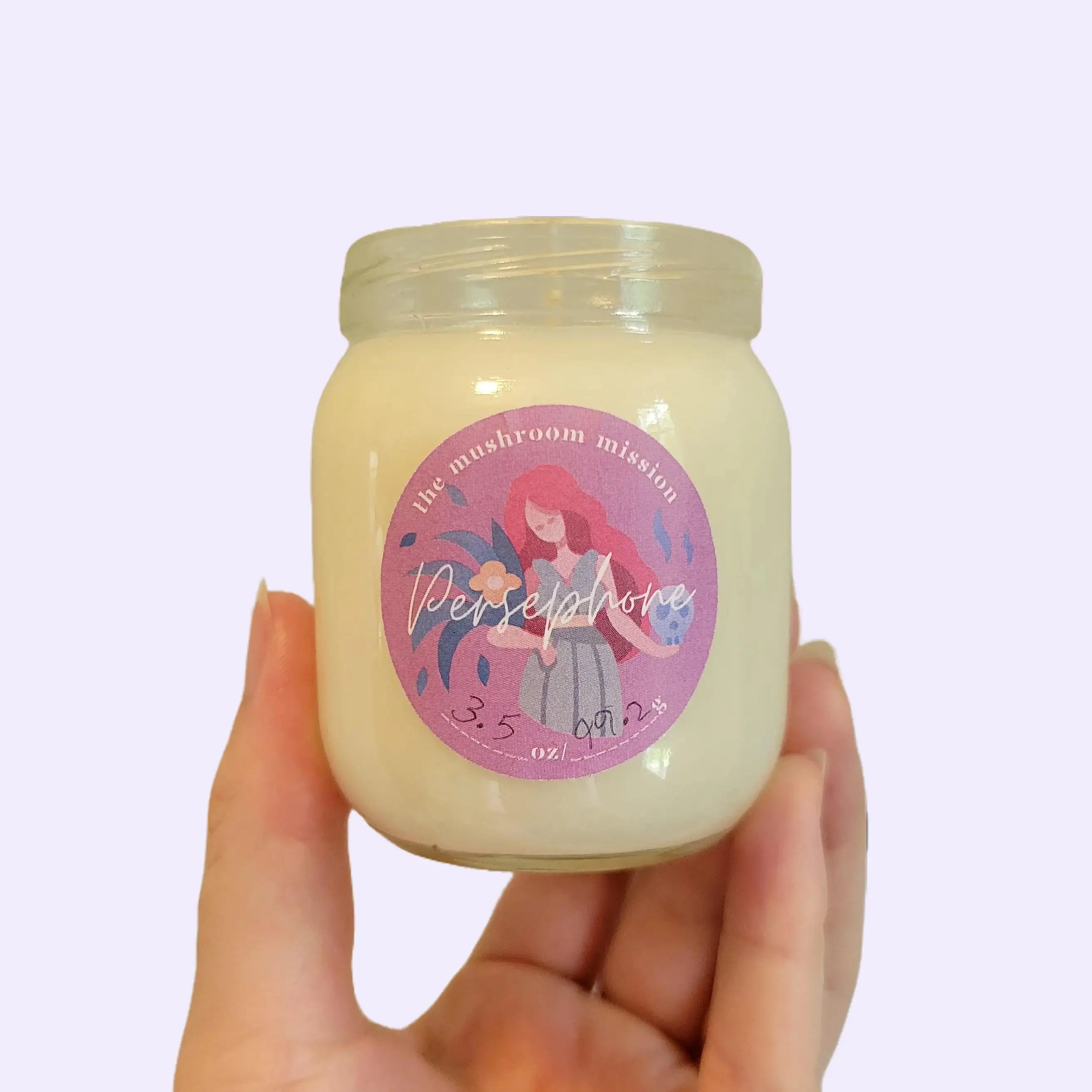 Kino Co. PERSEPHONE Soy Wax Candle (3.5oz) | Floral, Fresh Scent | All Natural Soy Wax | Eco-friendly & Sustainable | Greek Mythology Candle | Decor