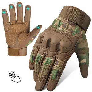 Tactical Gloves with Knuckle Protection – Touchscreen, Anti-Slip for Motorcycle, Airsoft & Work