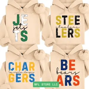 Vintage All Team Football SAND Hoodie| Vintage Style Sweatshirt| Perfect Gift for Football Fans  06