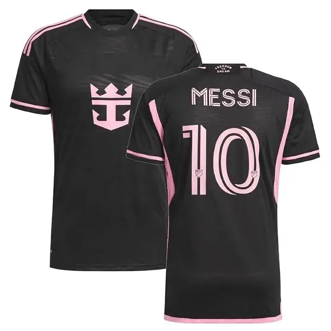 Messi #10 GOAT Black & Blue Soccer Jersey, Unisex Football Shirt, Messi Fan Jersey, Soccer Gift, Football Supporter Outfit