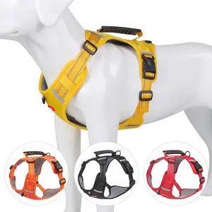 Adjustable No-Pull Pet Harness for Dogs & Cats - Soft Padded Harness with Easy Control Handle for Large Breeds - Prevents Choking and Pulling - Comfortable and Secure Fit - For Dog & Cat Owners - Suitable for Walking, Training & Outdoor Adventures - Great