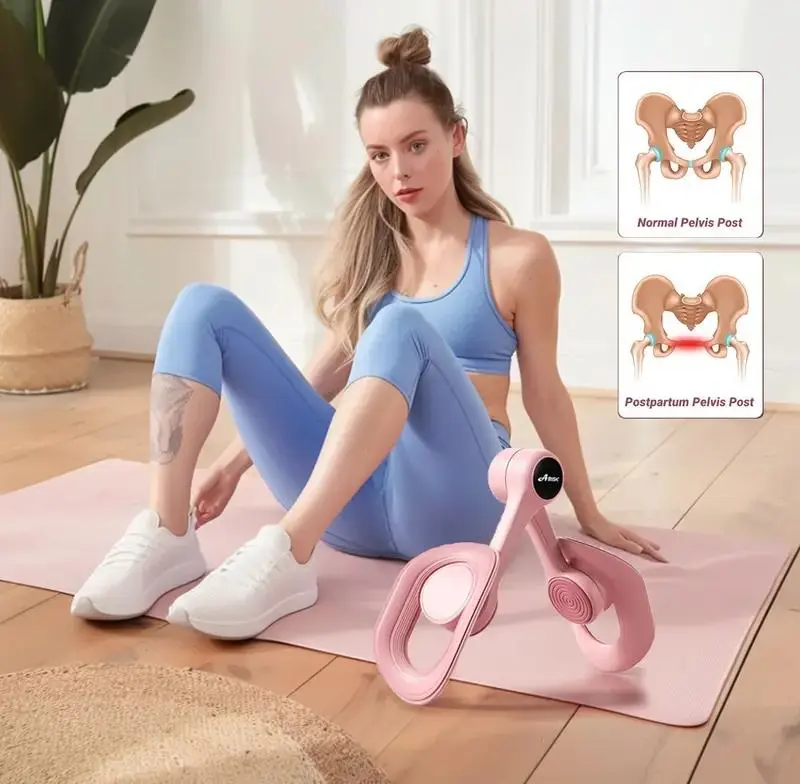 360-Degree Rotatable Thigh Exerciser with Digital Counter, High Elastic Spring, Soft Padding, Compact Portability, Multi-Muscle Target, Postpartum Aid, Pelvic Floor Trainer for Home Workout (Women & Men)