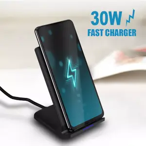 30W Fast Qi-Certified Wireless Charging Stand, Compatible With iPhone 16 15 14 13、Samsung Galaxy S23 S22 Universal