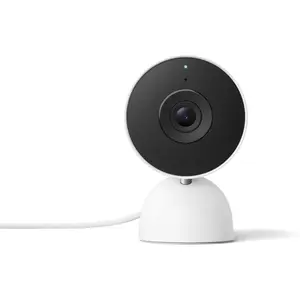 Google Nest Cam Indoor (Wired, 3rd Gen) - Security Camera with 2K Video and Gemini, Night Vision, 2-Way Audio, Works with Google Home - 2025 Model - Snow
