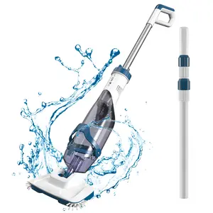 【TikTokShopBlackFriday】Enhulk Pool Vacuum for Above Ground Pool with Telescopic Pole, Running time up to 1H, Handheld Design with Powerful Suction up to 18.5 gallon/min