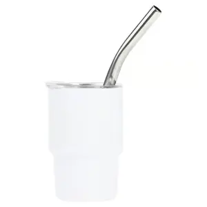 White 4oz Mini Tumbler – Sleek, Compact & Ready to Sip