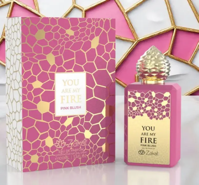Zakat You Are My Fire Pink Blush Eau de Parfum Spray Unisex 3.4oz 100ML Regular Edition Perfume with Black Currant & Raspberry Notes for Everyday Wear