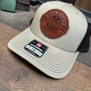 Forklift Certified, Forklift, CFO Hat, Forklift Certified Hat, Meme hat, Funny Hat, Warehouse, Leather Patch Hat, Gift, His Her, Dad Hat, Blue Collar, Trucker hat