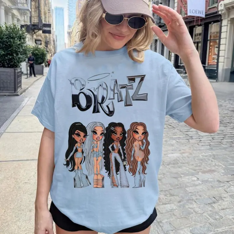 Bratz Rock Angelz Retro Graphic Tee Jade Sasha Bratz Forever Diamondz Vintage Shirt YY130514