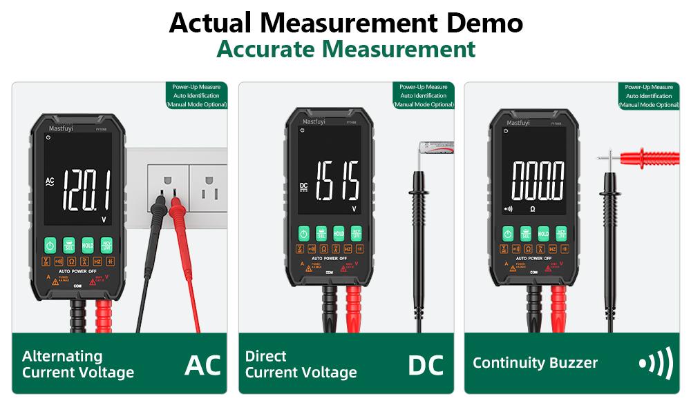 Mastfuyi FY106 Lightweight Smart True RMS Digital Multimeter - 3999 Counts voltmeter, Auto-Ranging, CAT III 600V, Professional Voltage Tester with Test Leads, Tools and Gadgets, Work Accessories, Mechanic Tools for Live Wires detail 17