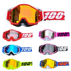 Men's Motocross Goggles With Tear-off Film Motorcycle Sunglasses Tactical Windproof Protection For Skiing Cycling Racing Off-Road Tpu Sports Personality Trend Avant-Garde Simple Dazzling Color Half-frame Unisex Interchangeable Lens Glasses shades nose