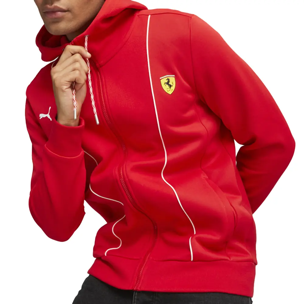 PUMA Mens Scuderia Ferrari Race Hoodie Casual Outerwear Casual - Red