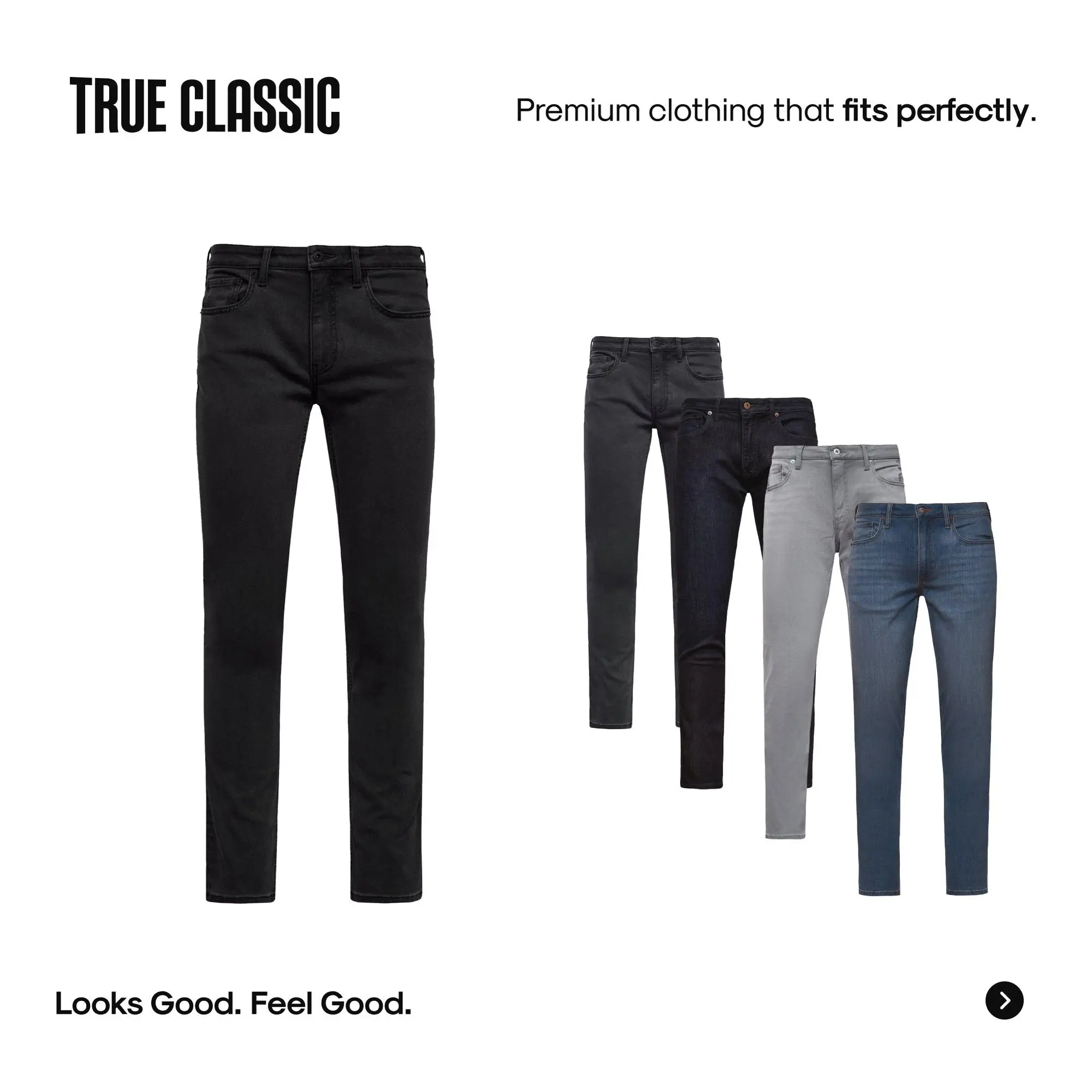 True Classic Menswear Slim Fit Comfort Stretch Jeans – Ultra-Soft, 4-Way Stretch & Modern Tapered Fit True Classic Menswear Slim Fit Comfort Stretch Jeans – Ultra-Soft, 4-Way Stretch & Modern Tapered Fit