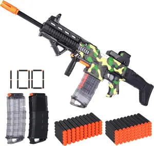 Electric Automatic Sniper Soft Bullets [Shoot Faster] Camouflage Burst Bullets for Boys,Foam Blasters & with 100 Sniper Darts, Gifts